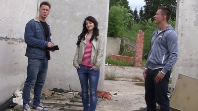 Males promised girlfriend some cash if she follows them to an abandoned building. There was a third guy with a camera who had to film all that was