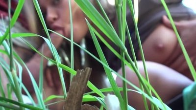 Man wishes to get on camera how his lewd girlfriend fondles his cock in the woods. Nestee Shy takes dickhead in face hole and sucks it actively. That