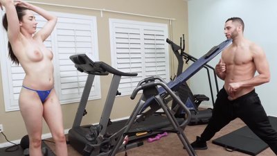 Gym enthusiast and girl with merry tits aren't shy to use all stuff in gym to diversify their sex. After oral sex in improvised Sixty-nine pose, they