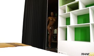 Cute Aline Ganzarolli experiences his first anal drilling on camera